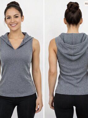 SB Active Athletic Wear Sleeveless Hoodie Size M